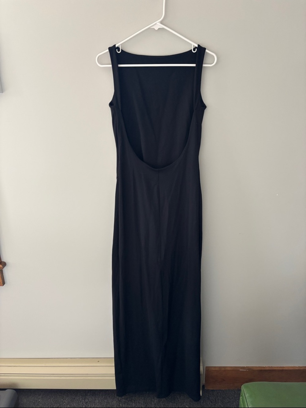 Susana Monaco Black Open Back Dress with High Slit - Size L - Picture 4 of 9